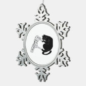 Tot de dood katten doen ons deel klassiek tin sneeuwvlok ornament (Rechts)