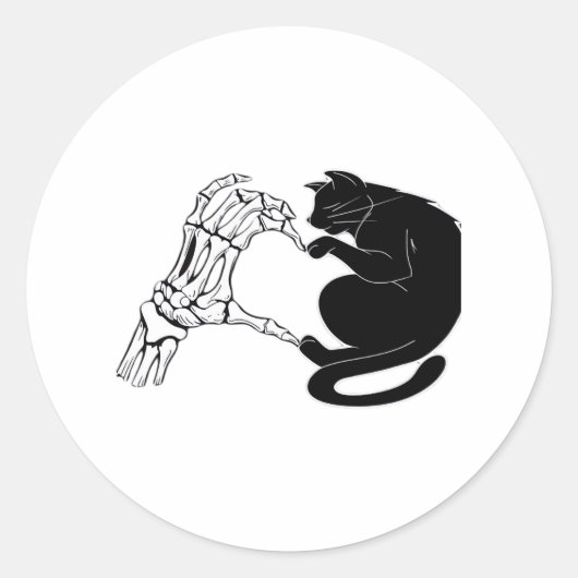 Tot de dood katten ons scheidt Klassiek Ronde Sticker (Voorkant)