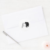 Tot de dood katten ons scheidt Klassiek Ronde Sticker (Envelop)