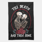 'Tot de dood keukenhanddoek (Verticaal)