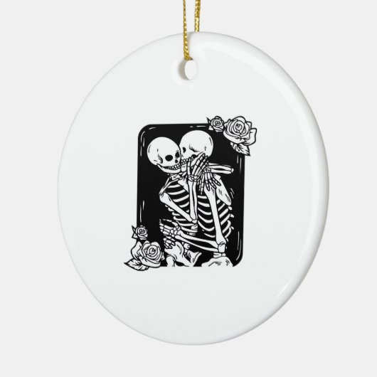 Tot de dood maakt ons grappig ontwerp keramisch ornament (Links)