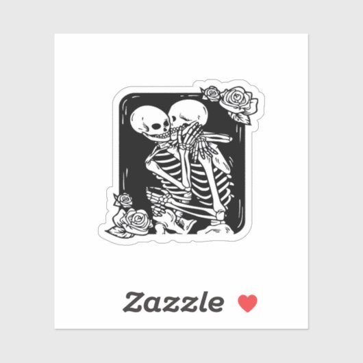 Tot de dood maakt ons grappig ontwerp sticker (Vel)