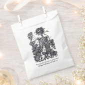 Tot de dood maken we deel skelet gepersonaliseerd bedankzakje (Geknipt)