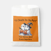 Tot de dood maken we deel uit Halloween bruiloft Bedankzakje (Voorkant)
