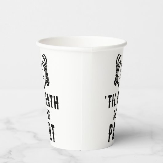 Tot de dood maken we deel uit skelet bruiloft papieren bekers (Rechts)