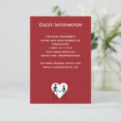 Tot de dood maken we deel uit skelet rode behuizin kaart (Staand voorkant)