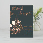 Tot de dood maken we deel uit van de moderne Folie Uitnodiging (Staand Voorkant)