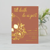 Tot de dood maken we deel uit van de moderne sull  folie uitnodiging (Staand Voorkant)