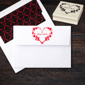 Tot de dood maken we deel uit van Gothic Red Heart Rubberstempel