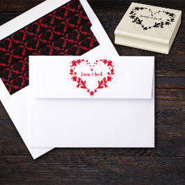 Tot de dood maken we deel uit van Gothic Red Heart Rubberstempel