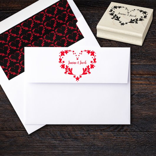 Tot de dood maken we deel uit van Gothic Red Heart Rubberstempel