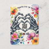 Tot de dood maken we deel uit van Gotische bruilof Informatiekaartje (Voorkant)