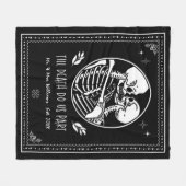 Tot de dood maken we deel uit van het skelet koppe fleece deken (Voorkant (Horizontaal))