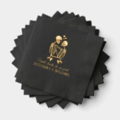 Tot de dood maken we deel uit van het skeletkoppel folie servetten (Insitu (Gestapeld))