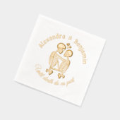 Tot de dood maken we deel uit van het skeletkoppel folie servetten (Links)