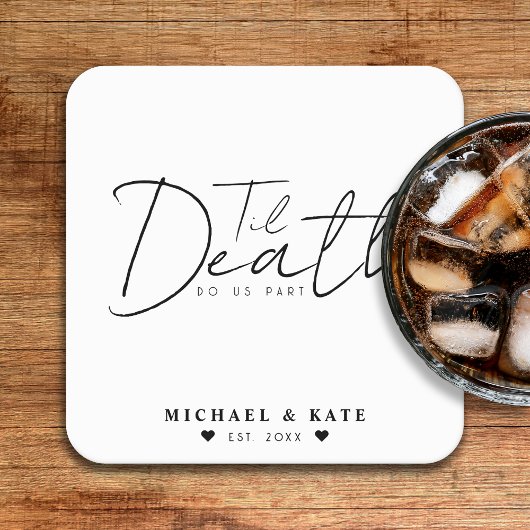 Tot de dood maken we deel uit van het witte huweli kartonnen onderzetters