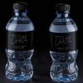 Tot de dood maken we deel uit zwart bruiloft waterfles etiket