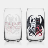 Tot de dood maken wij partij duivelse Kittens Blikvorm Glas (Achterkant)