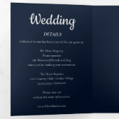 Tot de dood met Bat Wedding Drieluik Uitnodiging (Binnenzijde eerst)