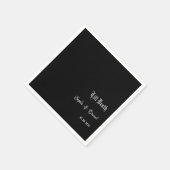 Tot de dood met naam Gothic Black Wedding Servet (Hoek)