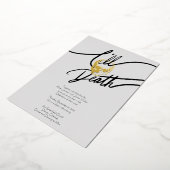 Tot de dood Modern Minimalist Skull Folie Uitnodiging (Gedraaid)