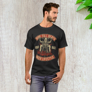 Tot de Dood Motorrijders Levensstijl T-shirt