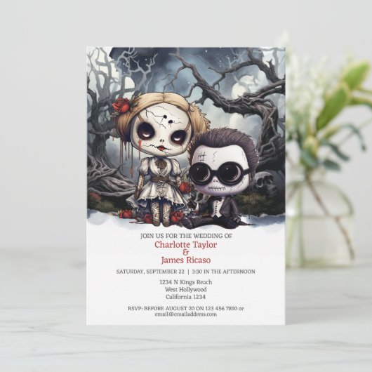 Tot de dood ons deel bruid en bruidegom kaart (Staand voorkant)