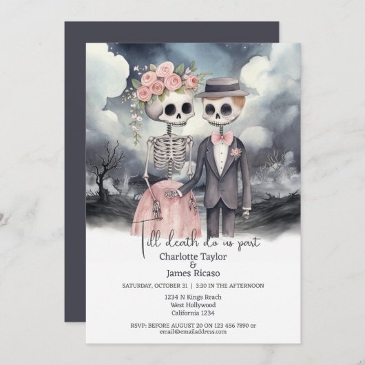 Tot de dood ons deel bruid en bruidegom kaart (Voorkant / Achterkant)