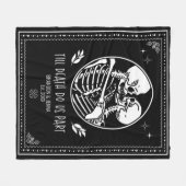 Tot de dood ons Deel Custom Date Skeleton Couple Fleece Deken (Voorkant (Horizontaal))