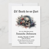 Tot de dood ons deel Dark Moody Vrijgezellenfeest Kaart (Voorkant)