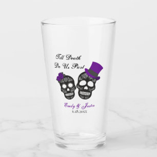 Tot de dood ons deel doen Paarse weddenschap Gif Glas