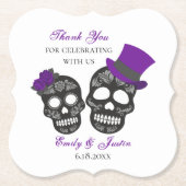 Tot de dood ons deel doen | Paarse weddenschap Kartonnen Onderzetters (Voorkant)