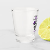 Tot de dood ons deel doen | Paarse weddenschap Shot Glas (Links)