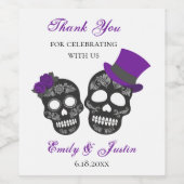 Tot de dood ons deel doen | Paarse weddenschap Wijn Etiket (Enkel label)