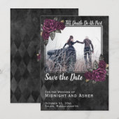 Tot de dood ons deel Gothic sparen de datum Rozen Kaart (Voorkant / Achterkant)