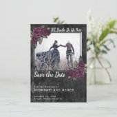 Tot de dood ons deel Gothic sparen de datum Rozen Kaart (Staand voorkant)