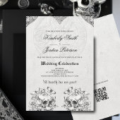 Tot de dood ons Deel Gothic Wedding QR code Kaart
