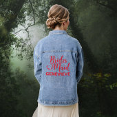 Tot de dood ons deel Gotische bruidsmeisje Denim Jacket