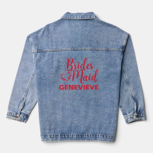 Tot de dood ons deel Gotische bruidsmeisje Denim Jacket (Achterkant)