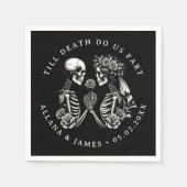 Tot de dood ons deel gotische bruiloft servet (Voorkant)