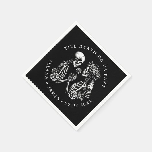 Tot de dood ons deel gotische bruiloft servet (Hoek)