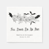 Tot de dood ons deel gotische bruiloft servet (Voorkant)