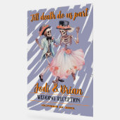 Tot de dood ons deel Halloween bruiloft Acryl Bord (Hoek)