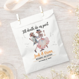 Tot de dood ons deel Halloween bruiloft Bedankzakje