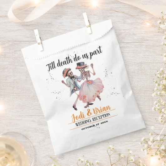 Tot de dood ons deel Halloween bruiloft Bedankzakje (Geknipt)