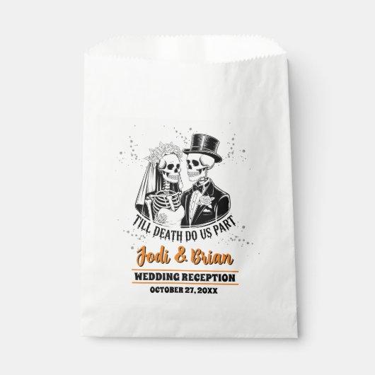 Tot de dood ons deel Halloween bruiloft Bedankzakje (Voorkant)