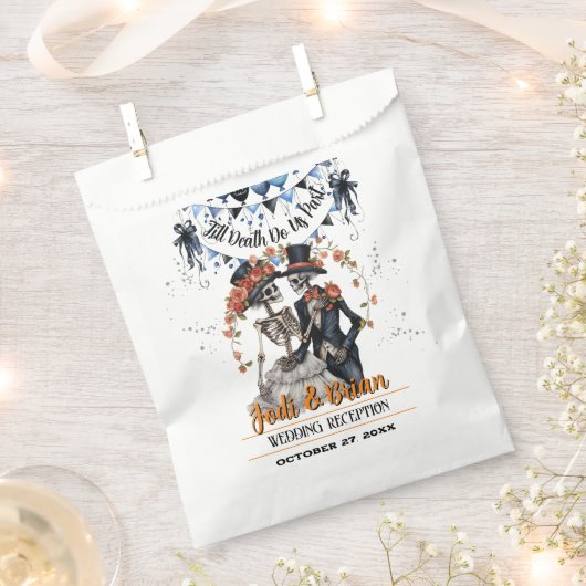 Tot de dood ons deel Halloween bruiloft Bedankzakje (Geknipt)