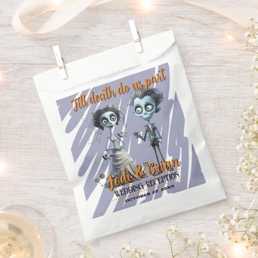 Tot de dood ons deel Halloween bruiloft Bedankzakje (Geknipt)