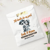 Tot de dood ons deel Halloween bruiloft Bedankzakje (Gezegeld)