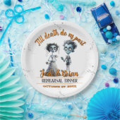 Tot de dood ons deel Halloween bruiloft Papieren Bordje (Feest)